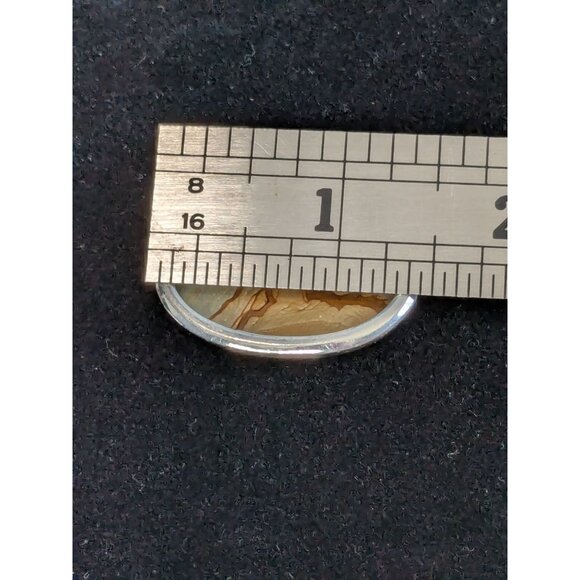 Landscape Jasper Pendant 925 Sterling Silver Oval Design - Picture 9 of 9